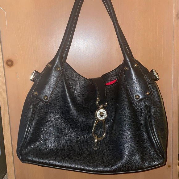 Dooney and Bourke Black Medium C logo satchel bag - Picture 2 of 10